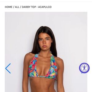 Skatie Acapulco Bikini Top and Bottom - size small top, medium bottoms NWT